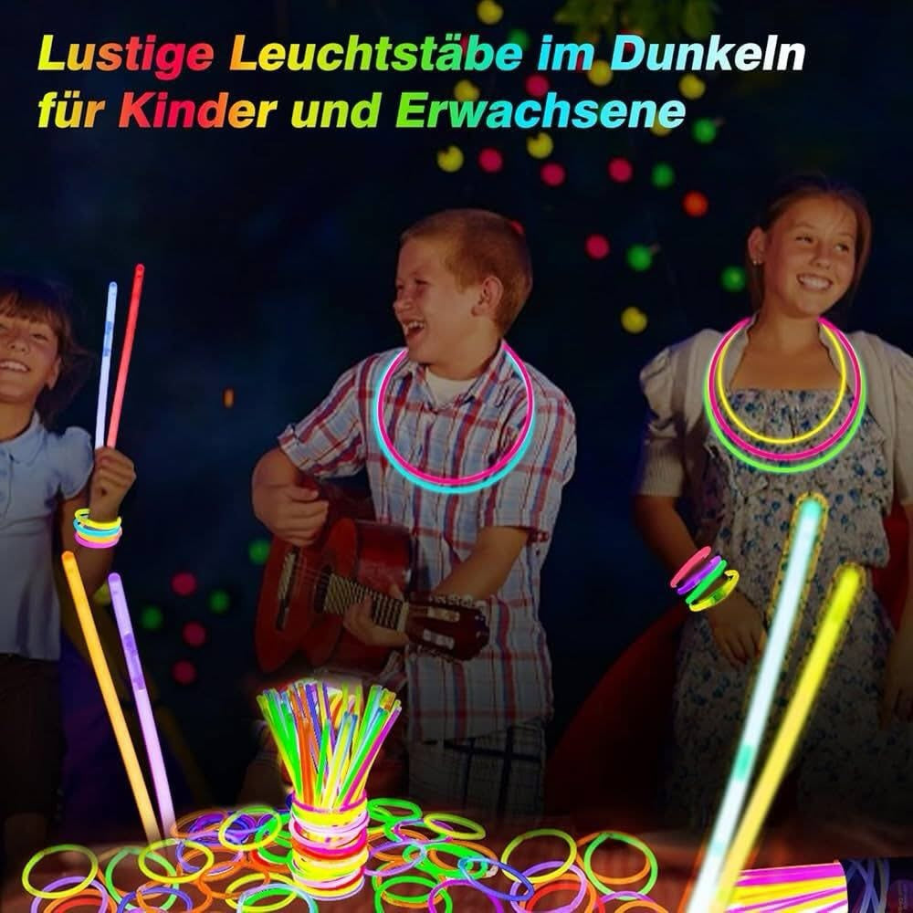 🌈 عصي التوهج المضيئة – Glow Sticks Set
