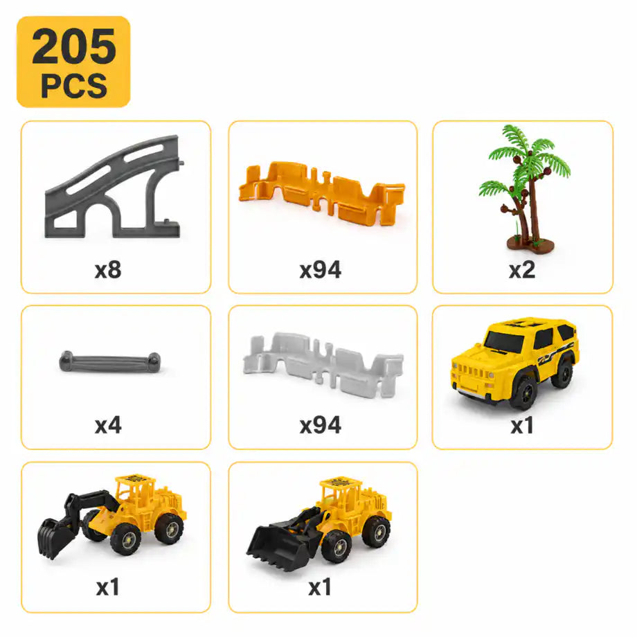 لعبة مسار السيارات 205 قطعة🧩🚗