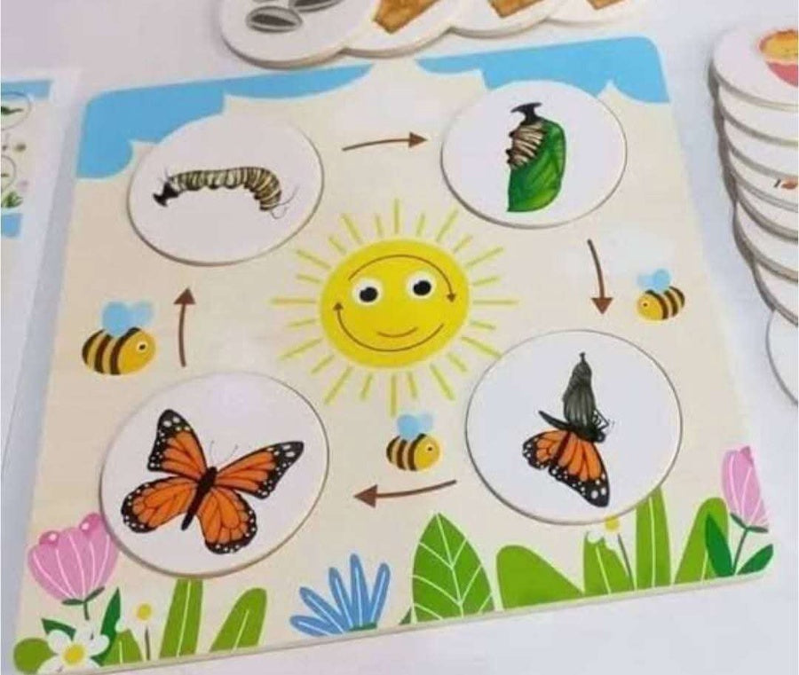 🦋🌱 بازل مراحل النمو التعليمية للأطفال