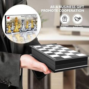  ♟️✨ طقم الشطرنج المغناطيسي الفاخر القابل للطي - صورة 7