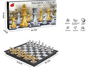  ♟️✨ طقم الشطرنج المغناطيسي الفاخر القابل للطي - صورة 1