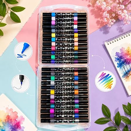 ✨🖍️ طقم ماركر جليتر دبل تيب – 24 قلم / 48 لون - صورة 3