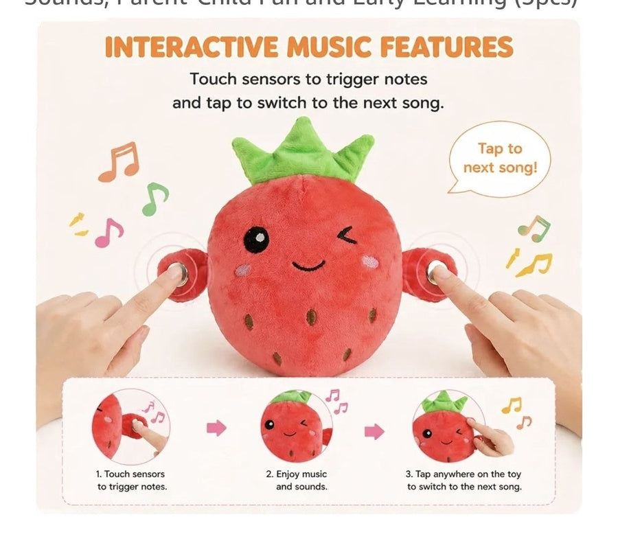🍓🎵 لعبة الفراولة الموسيقية التفاعلية للأطفال - صورة 2