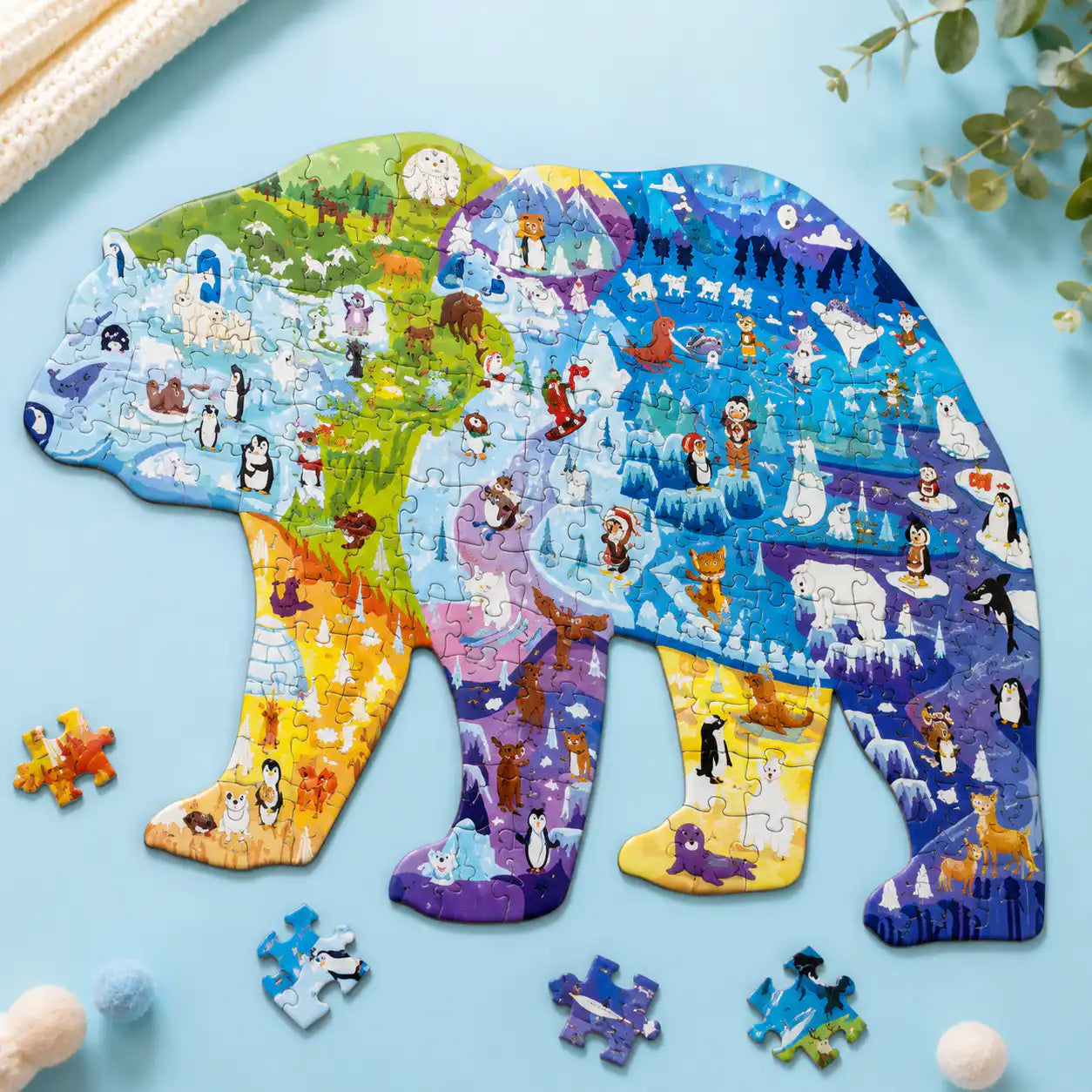 🧩🐻🦁 بازل عالم الحيوانات 180 قطعة