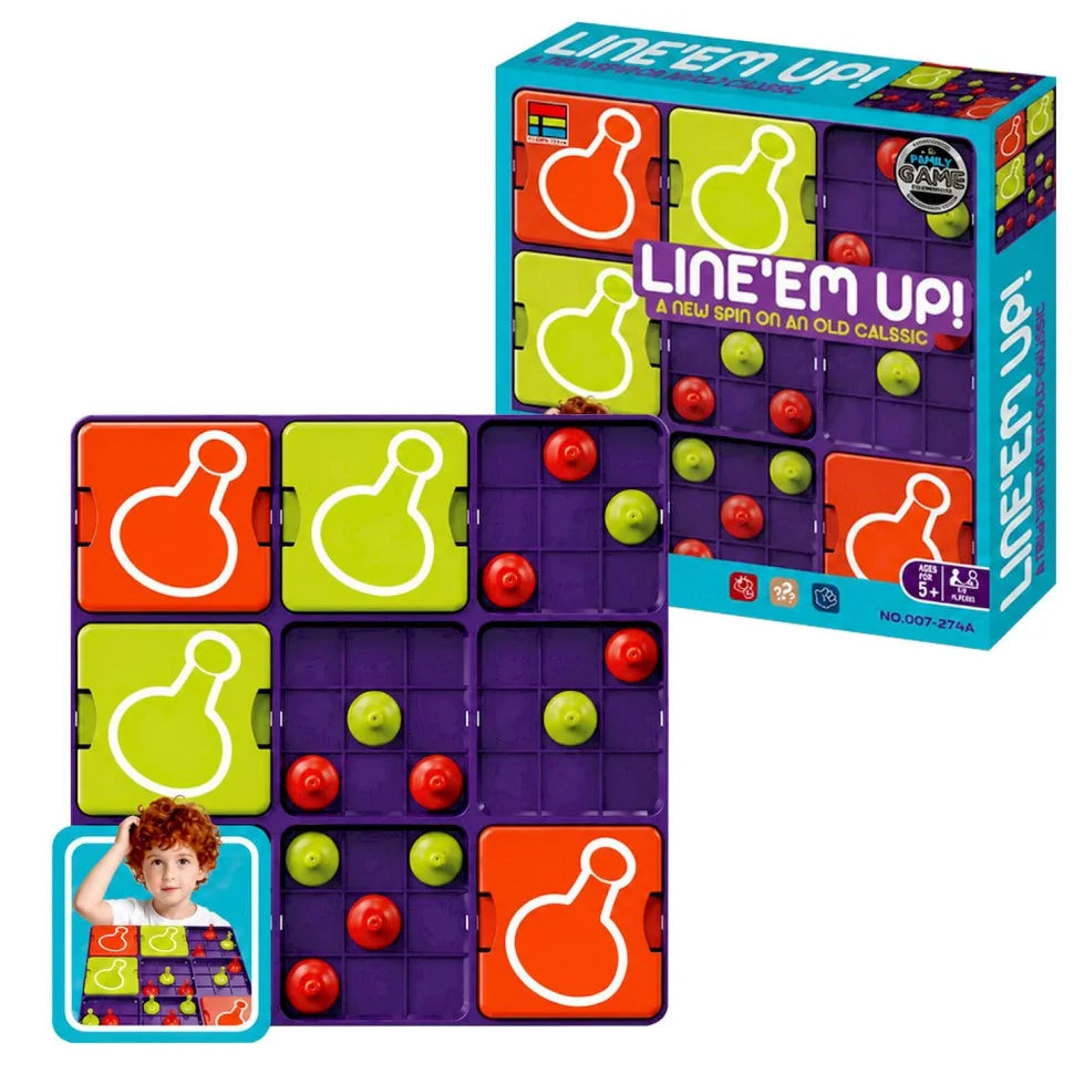 لعبة Line Em Up مع العلبة