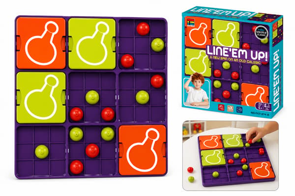لعبة Line Em Up الاستراتيجية أثناء اللعب