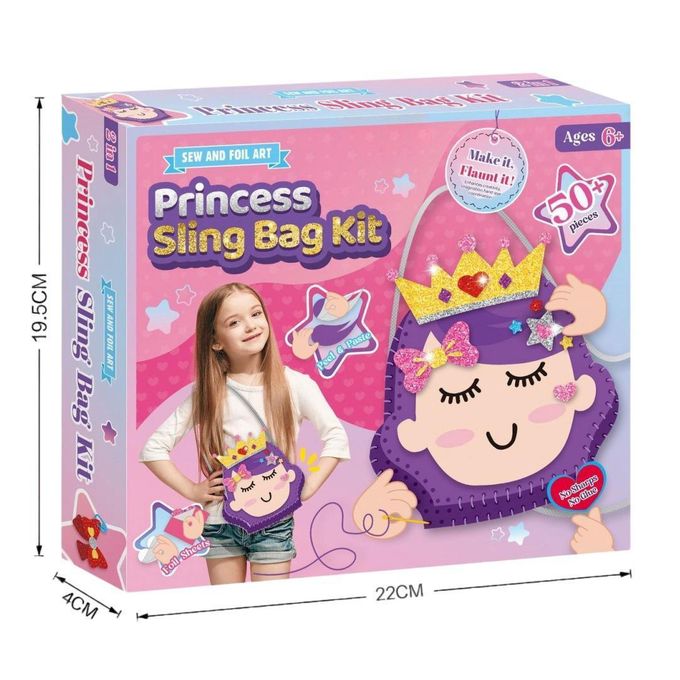 علبة طقم Princess Sling Bag Kit ومقاساتها