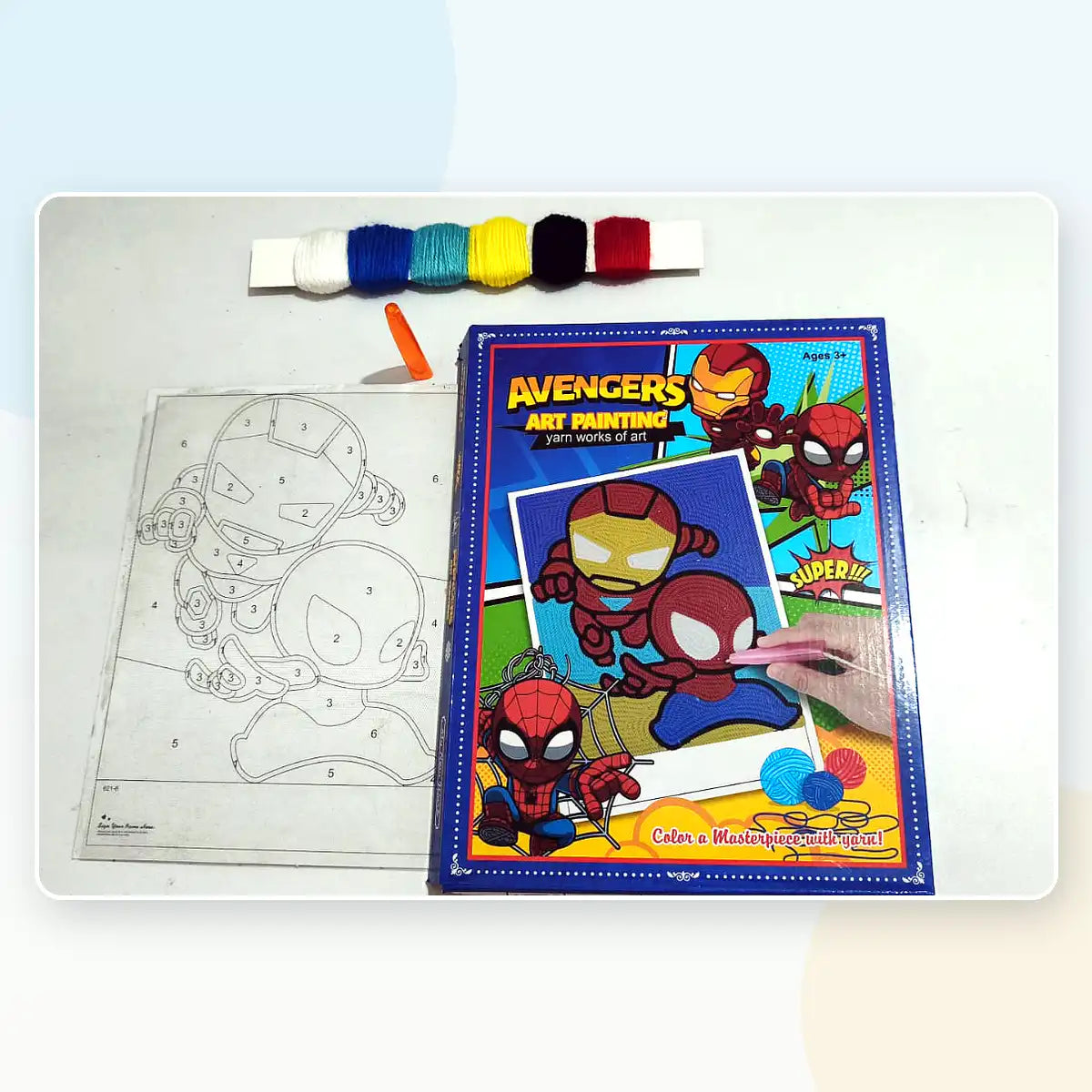 🧶🎨 لوحة التلوين بالخيوط